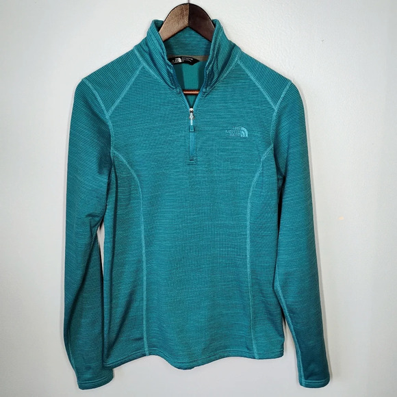 The North Face Fleece Lined Active Outdoor Pullover Sweater Turquoise Size Small - Picture 14 of 14